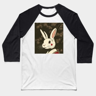 Japanese Samurai Warrior of the Mini Rex Rabbit Baseball T-Shirt